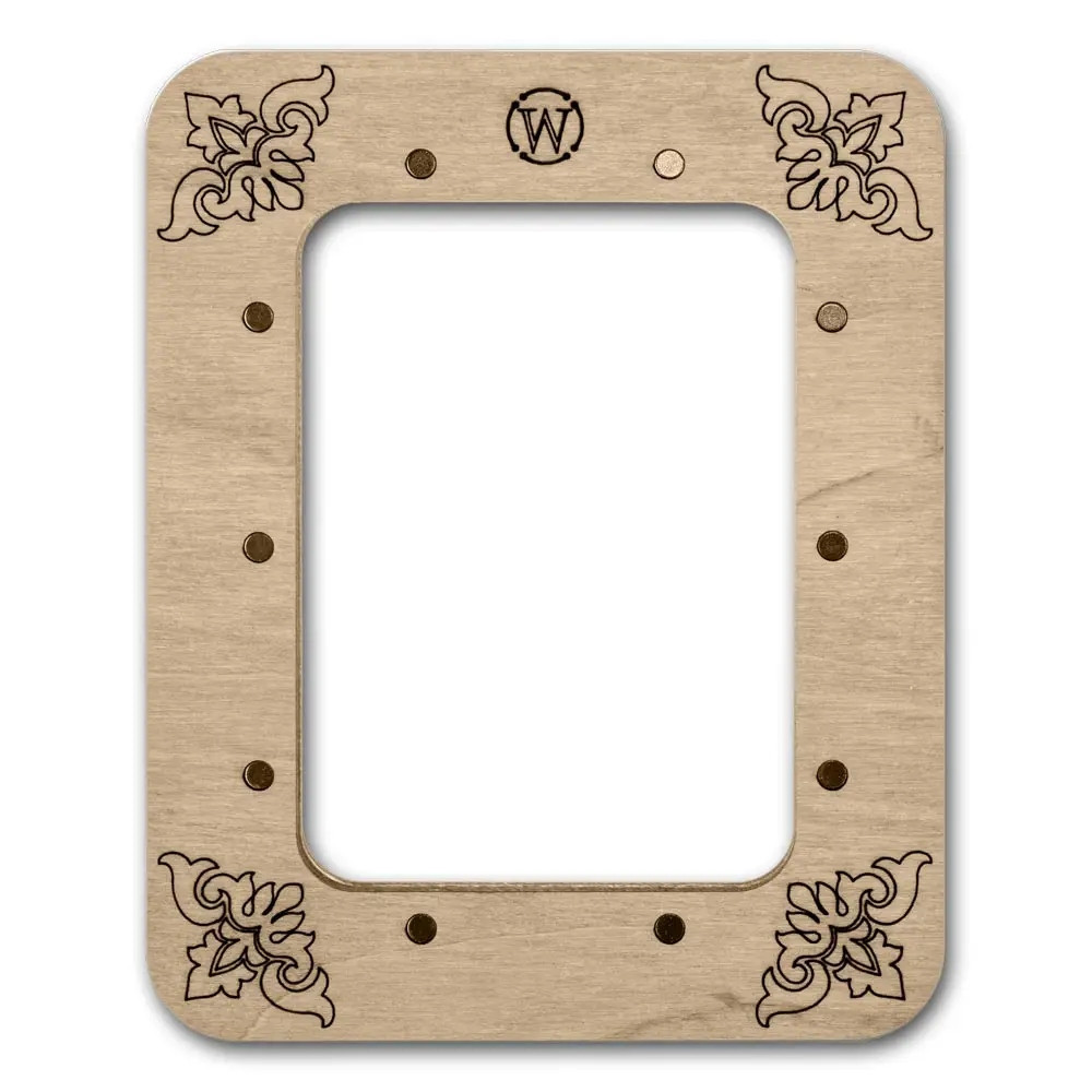 Small hoop plywood magnetic for embroidery 6.5x9cm, pattern, Wonderland Crafts WLMP-031