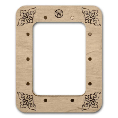 Small hoop plywood magnetic for embroidery 6.5x9cm, pattern, Wonderland Crafts WLMP-031