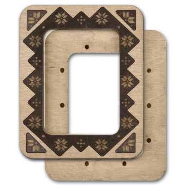 Small hoop plywood magnetic for embroidery 6.5x9cm, pattern, Wonderland Crafts WLMP-031