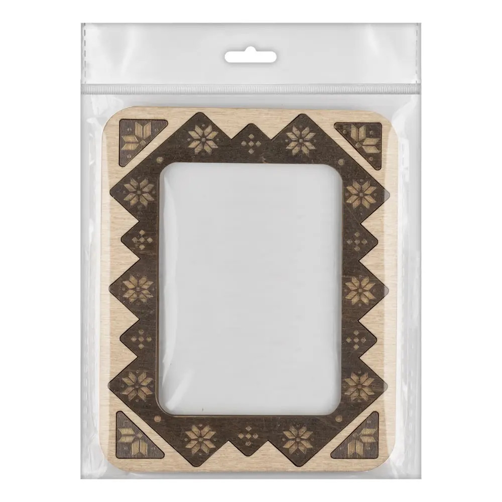 Small hoop plywood magnetic for embroidery 6.5x9cm, pattern, Wonderland Crafts WLMP-031