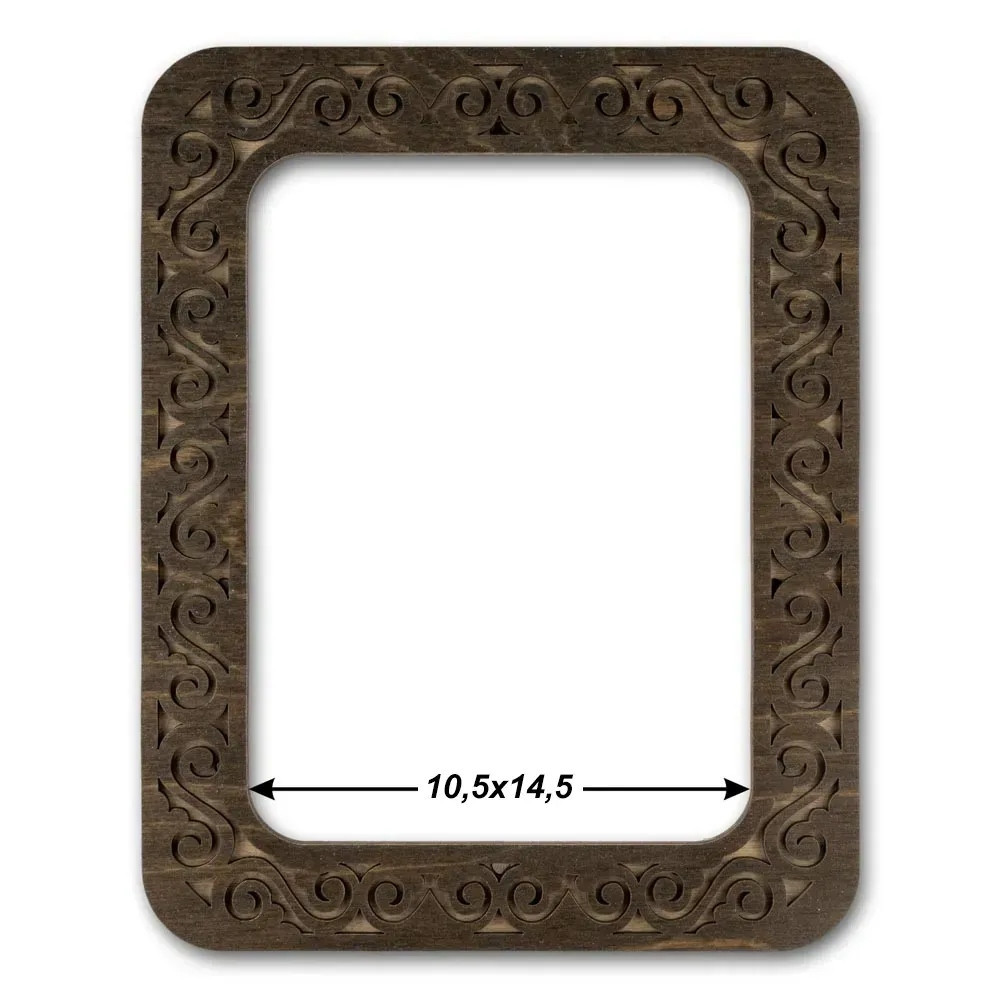 Medium hoop plywood magnetic for embroidery 10.5x14.5 сm, ornament, Wonderland Crafts WLMP-033