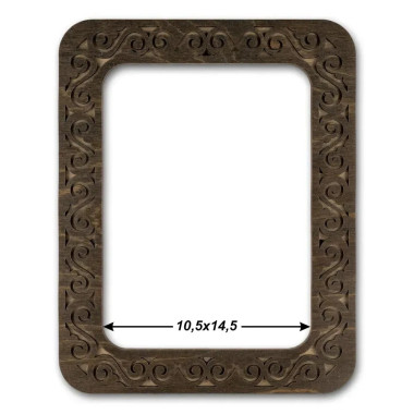 Medium hoop plywood magnetic for embroidery 10.5x14.5 сm, ornament, Wonderland Crafts WLMP-033