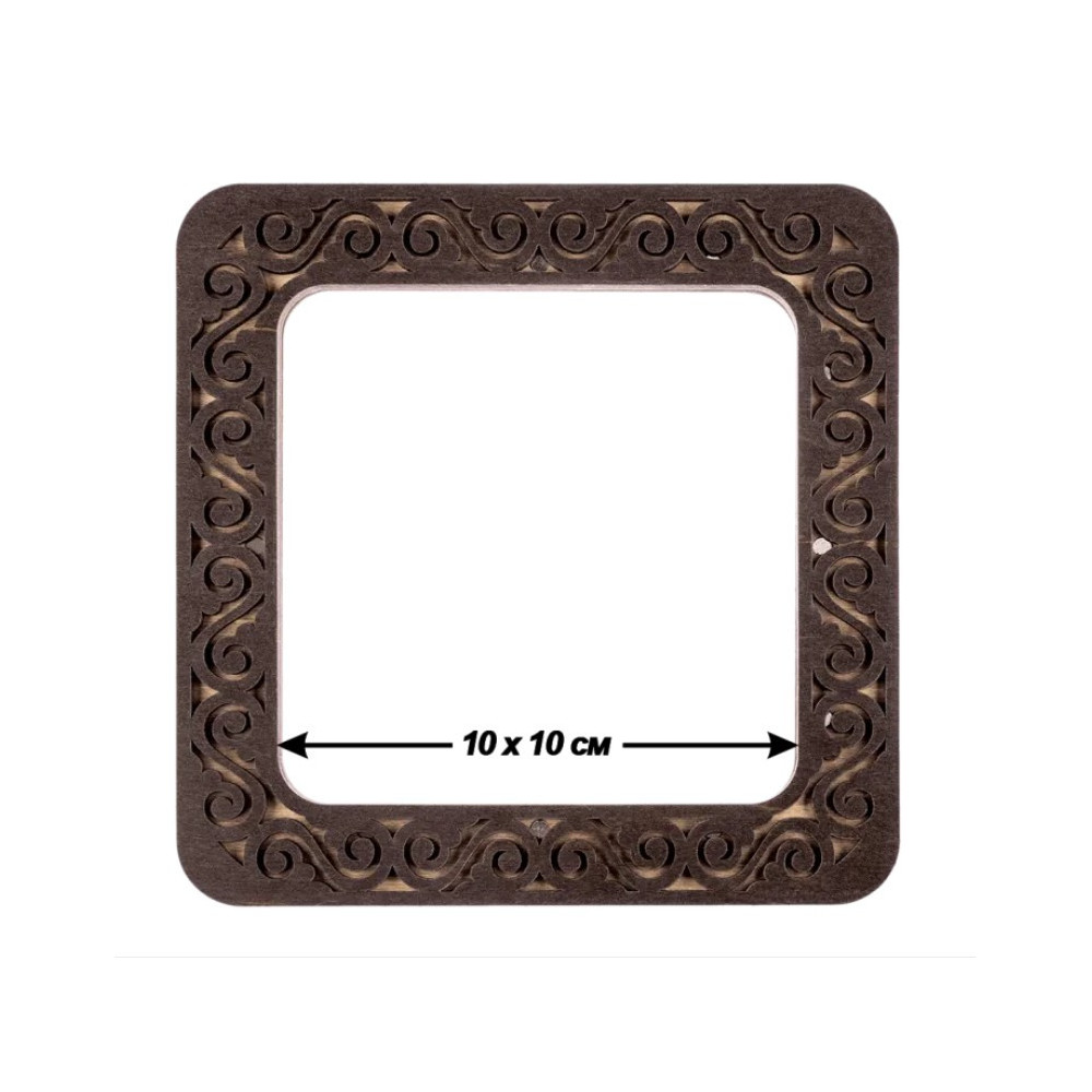 Hoop plywood magnetic for embroidery 10x10cm, ornament, Wonderland Crafts WLMP-006
