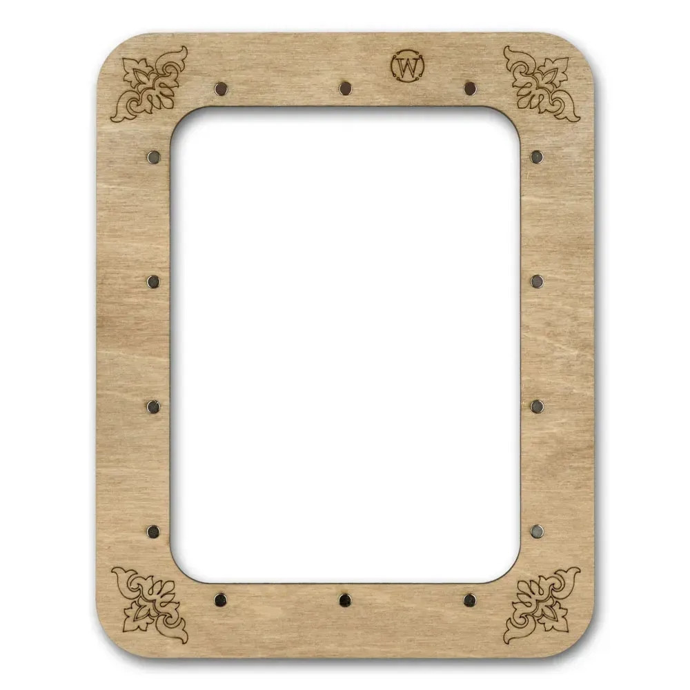 Medium hoop plywood magnetic for embroidery 10.5x14.5 сm, ornament, Wonderland Crafts WLMP-033