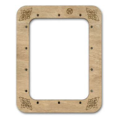 Medium hoop plywood magnetic for embroidery 10.5x14.5 сm, ornament, Wonderland Crafts WLMP-033