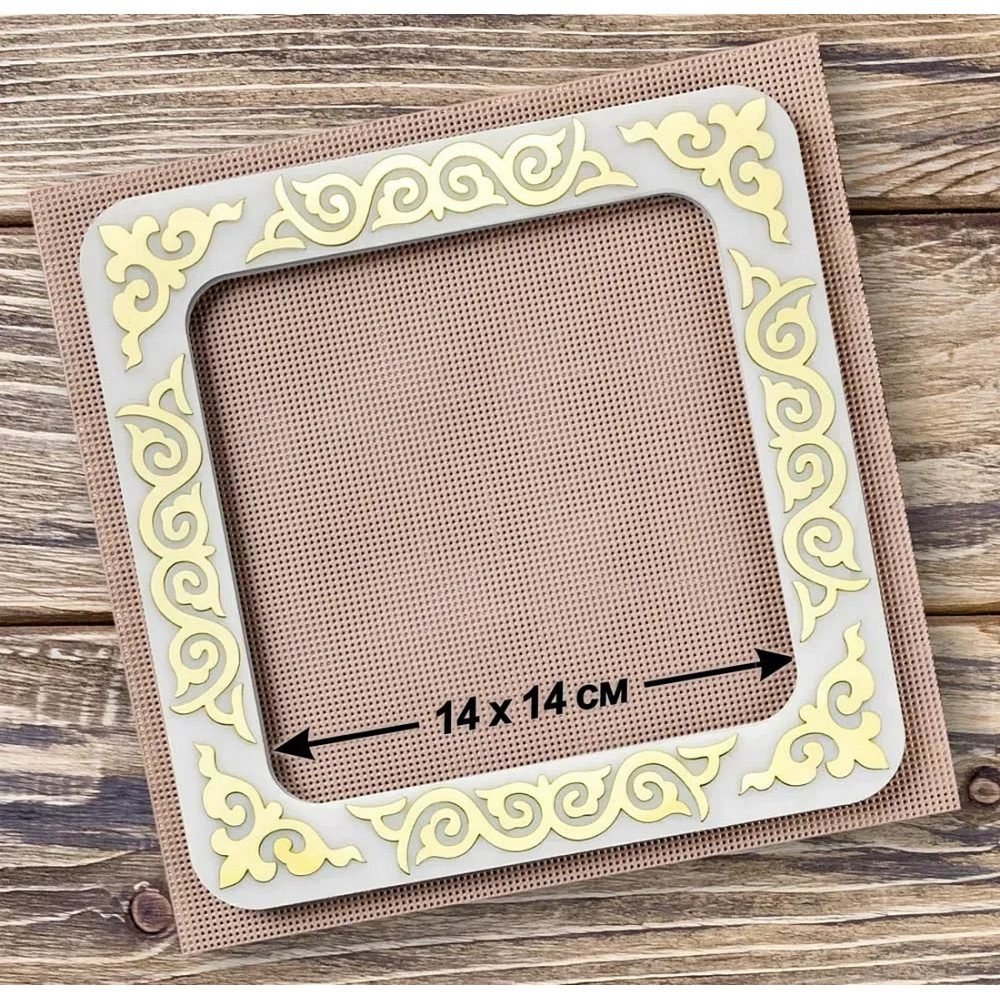 Big Hoop with magnetic holders from plastic for Embroidery and Cross stitching, gold ornament, FLMP-034 Big Hoop with magnetic holders from plastic for Embroidery and Cross stitching, gold ornament, FLMP-034