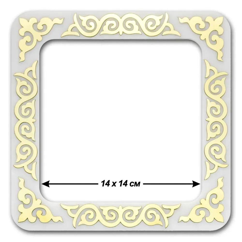 Big Hoop with magnetic holders from plastic for Embroidery and Cross stitching, gold ornament, FLMP-034