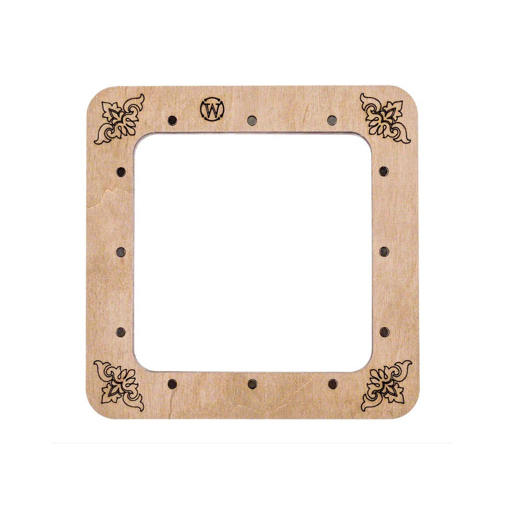 Hoop plywood magnetic for embroidery 10x10cm, ornament, Wonderland Crafts WLMP-006