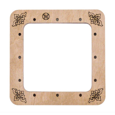 Hoop plywood magnetic for embroidery 10x10cm, ornament, Wonderland Crafts WLMP-006