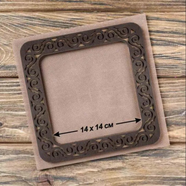 Big Hoop plywood magnetic for embroidery 14x14cm, ornament, Wonderland Crafts WLMP-005