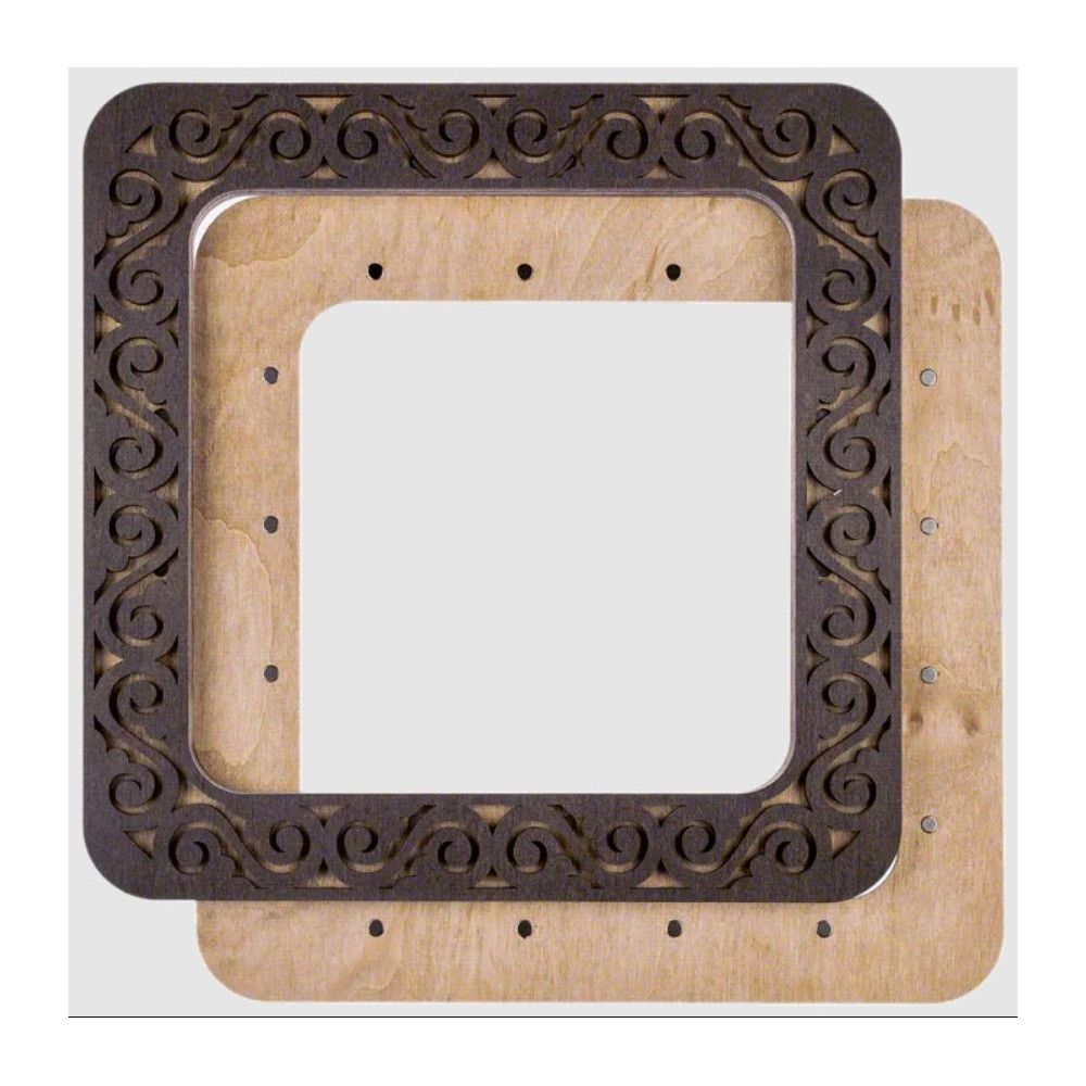 Big Hoop plywood magnetic for embroidery 14x14cm, ornament, Wonderland Crafts WLMP-005