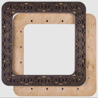 Big Hoop plywood magnetic for embroidery 14x14cm, ornament, Wonderland Crafts WLMP-005