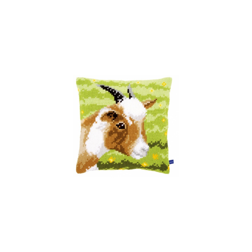 Набір для вишивки подушки Vervaсo PN-0154282 Коза / Small goat Набір для вишивки подушки Vervaсo PN-0154282 Коза / Small goat