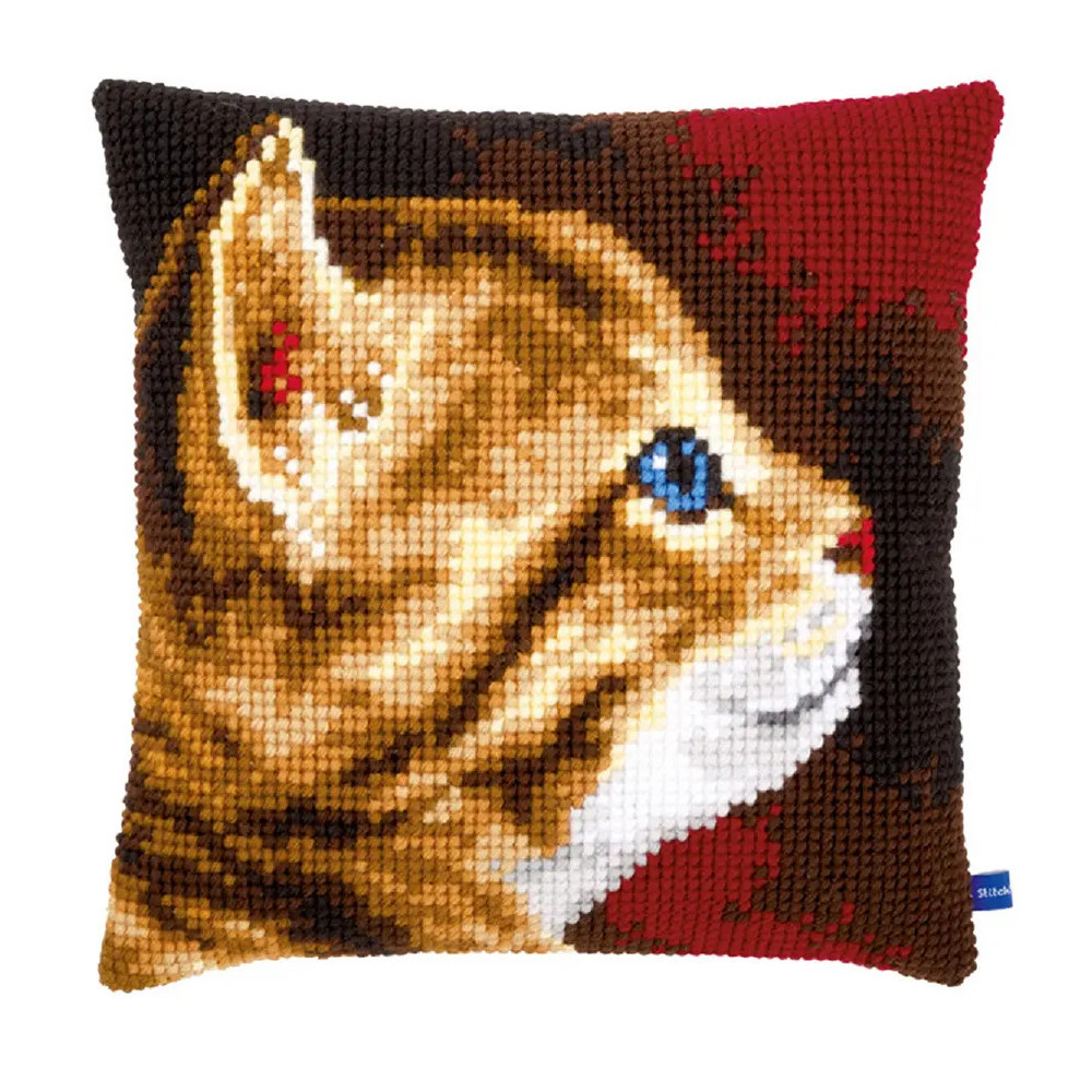 Pillow Embroidery Kit Kitten, Vervaсo PN-0154895 Pillow Embroidery Kit Kitten, Vervaсo PN-0154895
