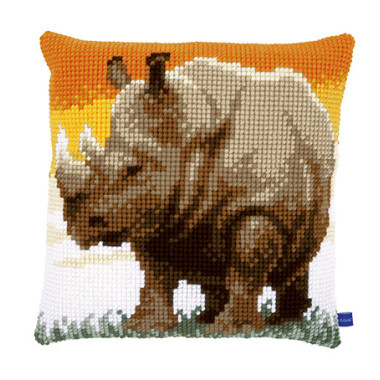 Pillow Embroidery Kit African Rhinoceros, Vervaсo PN-0150197
