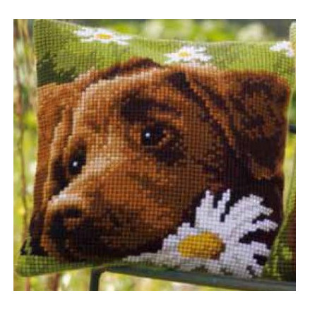 Pillow Embroidery Kit Labrador, Vervaco PN-0153855