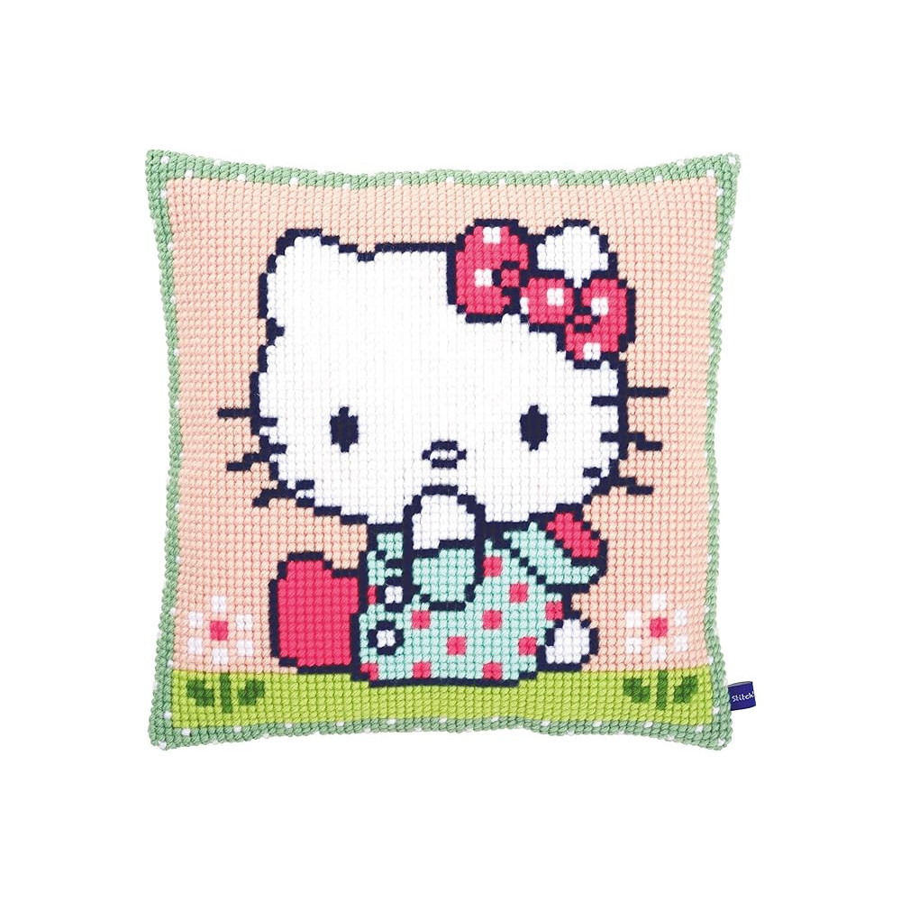 Pillow Embroidery Kit On the lawn, Vervaco PN-0155210 Pillow Embroidery Kit On the lawn, Vervaco PN-0155210
