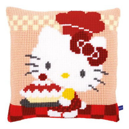 Pillow Embroidery Kit Hello Kitty -Pie baking I, Vervaco PN-0154559