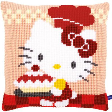 Pillow Embroidery Kit Hello Kitty -Pie baking I, Vervaco PN-0154559