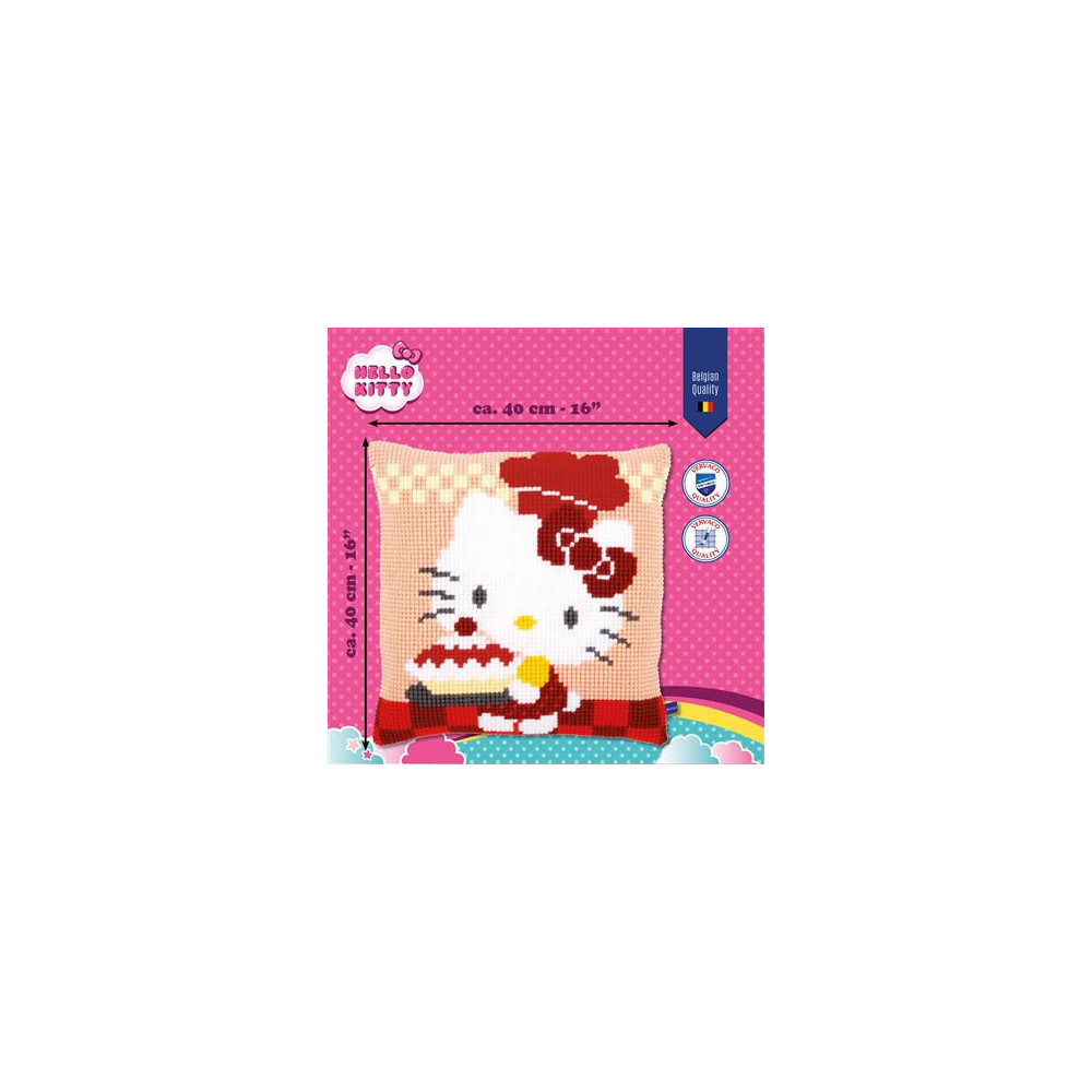 Pillow Embroidery Kit Hello Kitty -Pie baking I, Vervaco PN-0154559