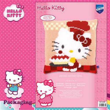 Pillow Embroidery Kit Hello Kitty -Pie baking I, Vervaco PN-0154559