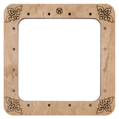 Big Hoop plywood magnetic for embroidery 14x14cm, ornament, Wonderland Crafts WLMP-005