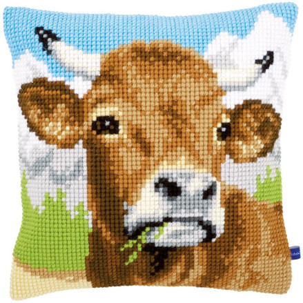 Pillow Embroidery Kit Cow, Vervaco PN-0148000