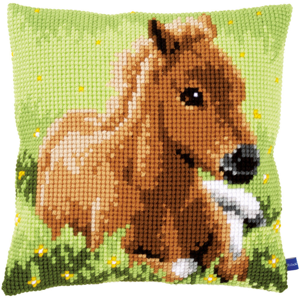 Pillow Embroidery Kit Brown foal, Vervaco PN-0155268 Pillow Embroidery Kit Brown foal, Vervaco PN-0155268