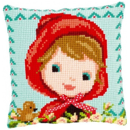Pillow Embroidery Kit, Vervaсo PN-0150071 Little Red Riding Hood with a Bow