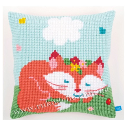 Pillow Embroidery Kit, Vervaсo PN-0155352 Sleeping Fox
