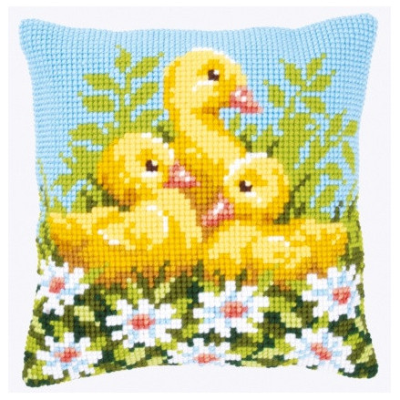 Pillow Embroidery Kit, Vervaсo PN-0146248 Ducklings in daisies