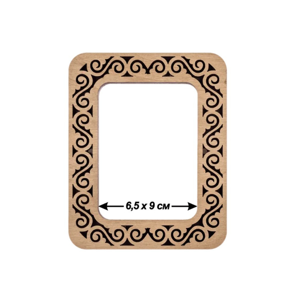 Small hoop plywood magnetic for embroidery 6.5x9cm, ornament, Wonderland Crafts WLMP-004