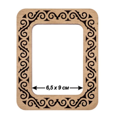 Small hoop plywood magnetic for embroidery 6.5x9cm, ornament, Wonderland Crafts WLMP-004