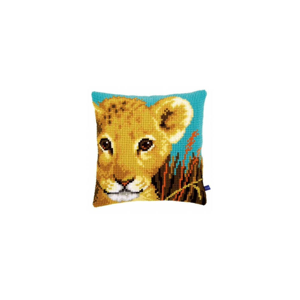 Pillow Embroidery Kit lion cub, Vervaсo PN-0153548 Pillow Embroidery Kit lion cub, Vervaсo PN-0153548