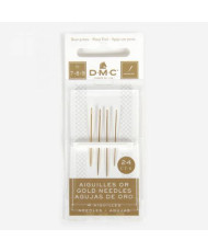 Gold-plated embroidery needles No. 7/8/9 DMC 6133/6