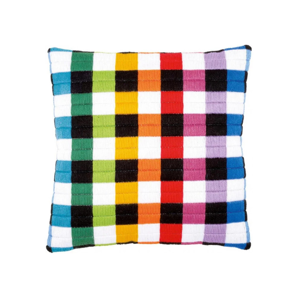 Pillow Embroidery Kit Multicolored squares, Vervaсo PN-0150843