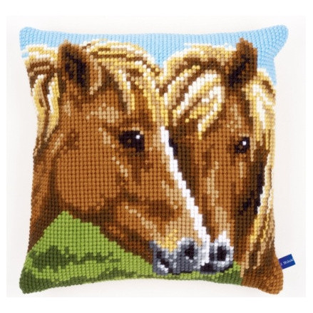 Pillow Embroidery Kit Horses, Vervaco PN-0155680