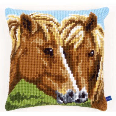 Pillow Embroidery Kit Horses, Vervaco PN-0155680