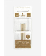 Gold-plated cross stitch needles No. 22 DMC 6131/6