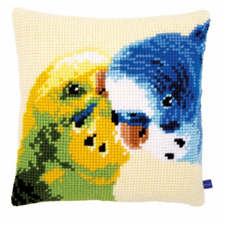 Pillow Embroidery Kit Parrots, Vervaco PN-0151034