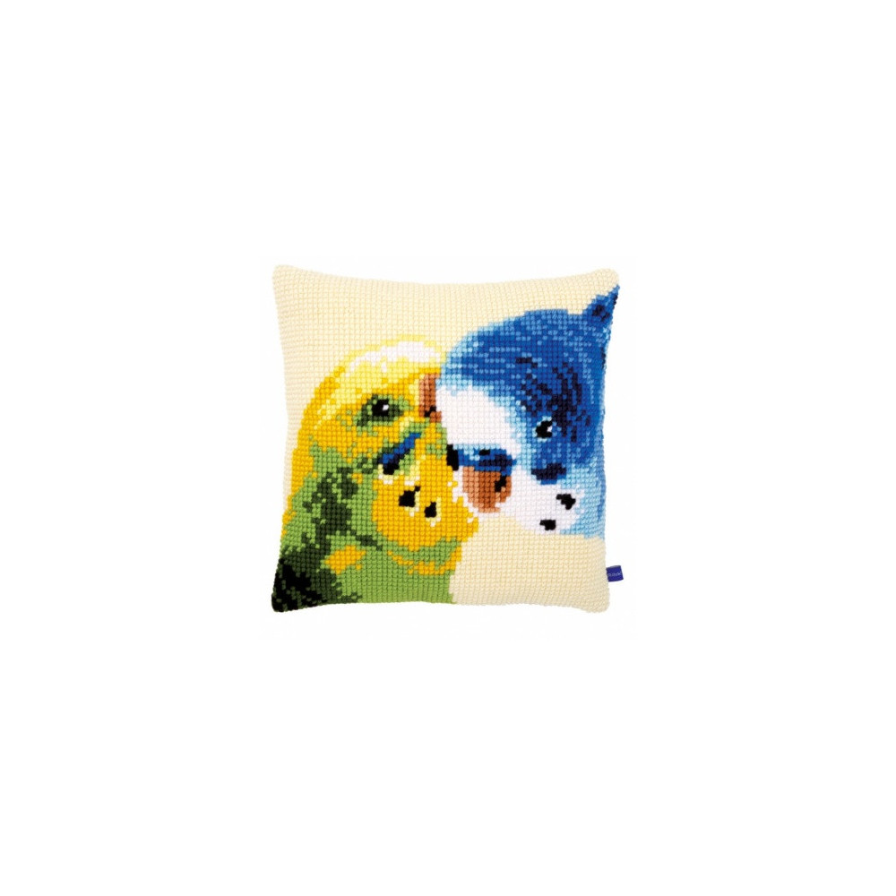Pillow Embroidery Kit Parrots, Vervaco PN-0151034 Pillow Embroidery Kit Parrots, Vervaco PN-0151034
