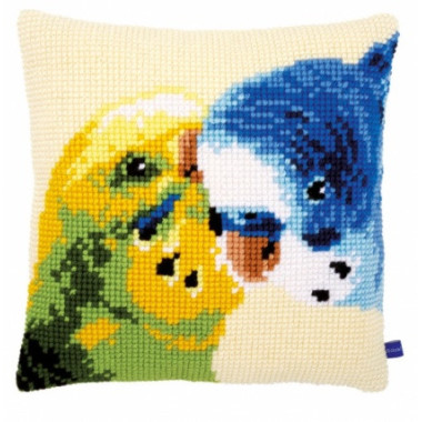 Pillow Embroidery Kit Parrots, Vervaco PN-0151034
