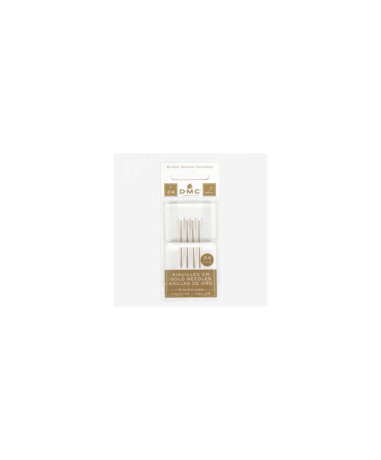 Gold-plated cross stitch needles No. 24 DMC 6130/6