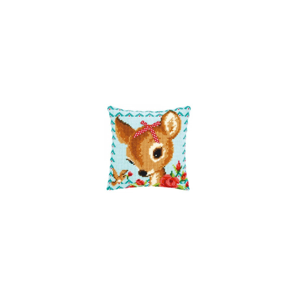Pillow Embroidery Kit a deer with a jar, Vervaсo PN-0149899 Pillow Embroidery Kit a deer with a jar, Vervaсo PN-0149899