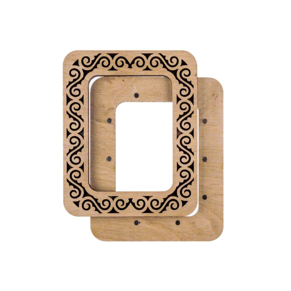 Small hoop plywood magnetic for embroidery 6.5x9cm, ornament, Wonderland Crafts WLMP-004