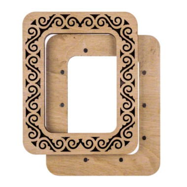 Small hoop plywood magnetic for embroidery 6.5x9cm, ornament, Wonderland Crafts WLMP-004