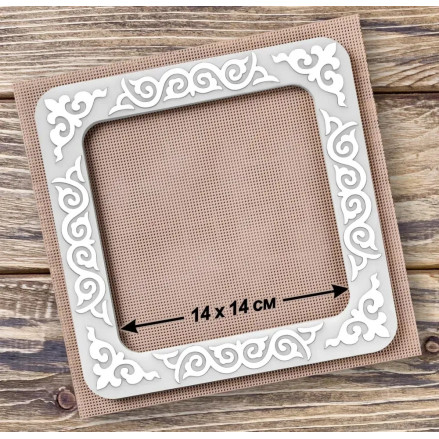 Big Hoop with magnetic holders from plastic for Embroidery and Cross stitching, silver ornament, FLMP-038