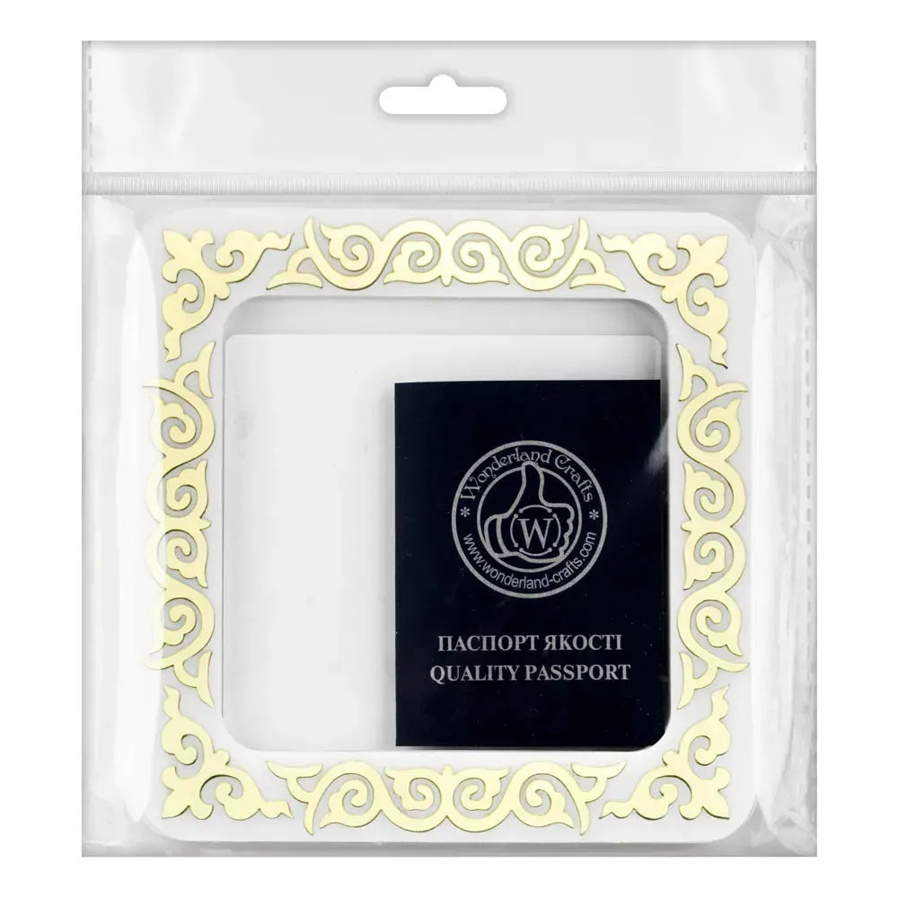Hoop with magnetic holders from plastic for Embroidery and Cross stitching, gold ornament, FLMP-035