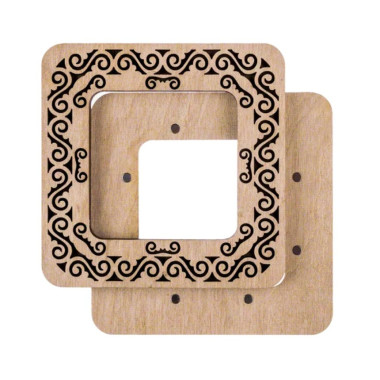 Small hoop plywood magnetic for embroidery 6x6cm, ornament, Wonderland Crafts WLMP-003