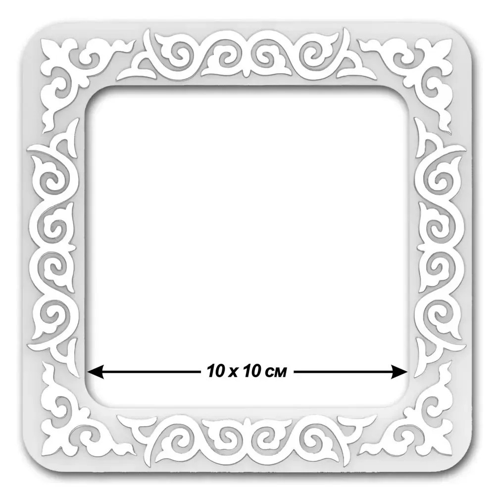 П'яльця магнітні пластикові для вишивання , 10x10 cm, срібний MP-039